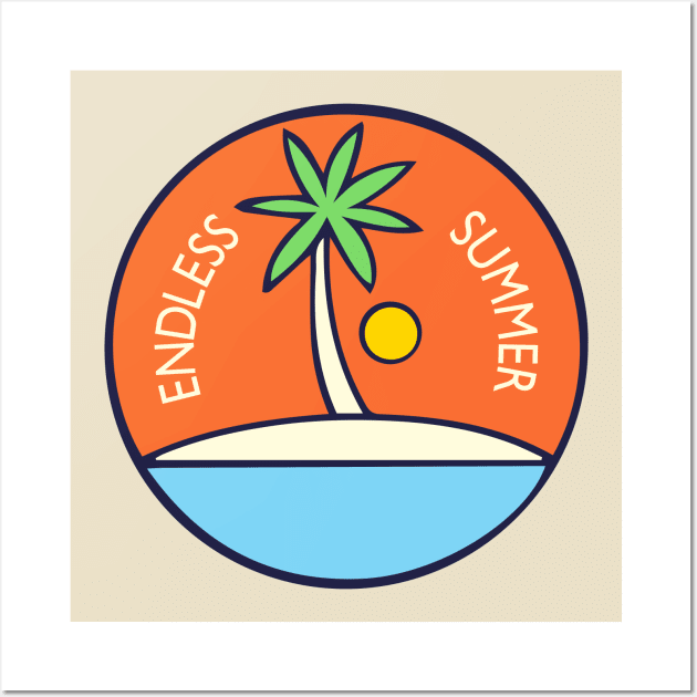 endless summer vector Wall Art by yudabento